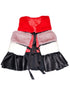 Girls Red Lavender White Plush Panel Leather Skirted Vest 9M-8 - SophiasStyle.com